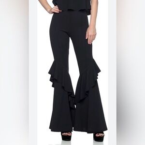 NWT Valentine Large Flare Ruffle Pants
